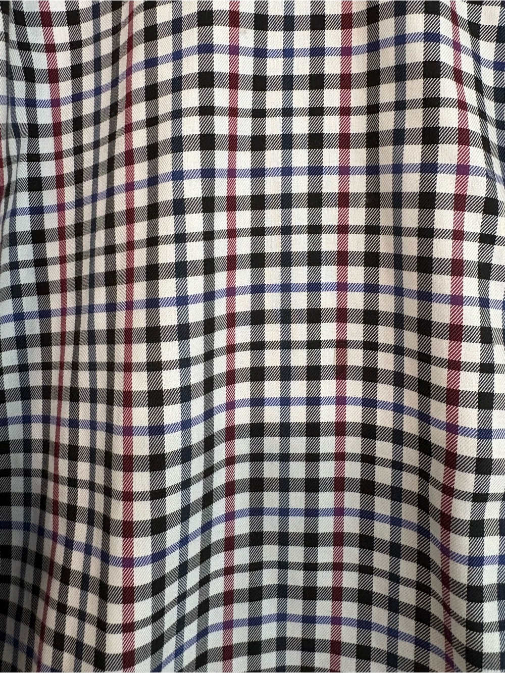 UNTUCKit Men's Black and Burgundy Plaid Cotton Button-Down Shirt Sz XXL Tall - Picture 3 of 7